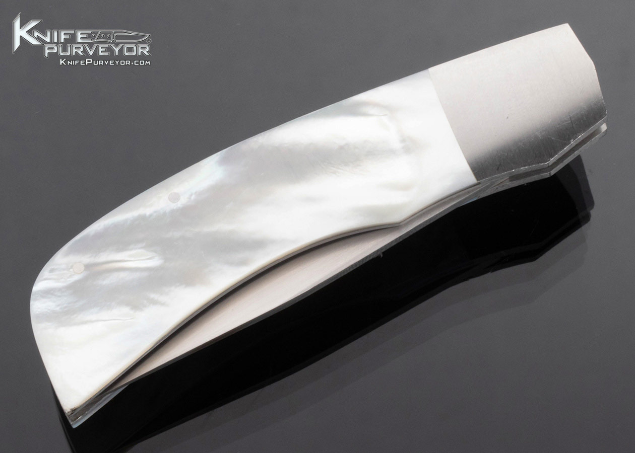 Ron Gaston Custom Knife Mother of Pearl Slip Joint with Half Stop - Image 3