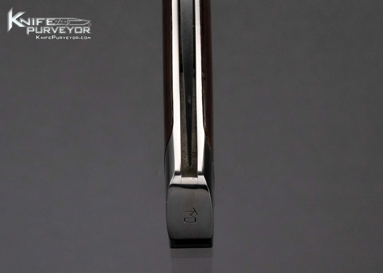 Ted Dowell Custom Knife Blackwood Drop Point Lockback Folder - Image 7
