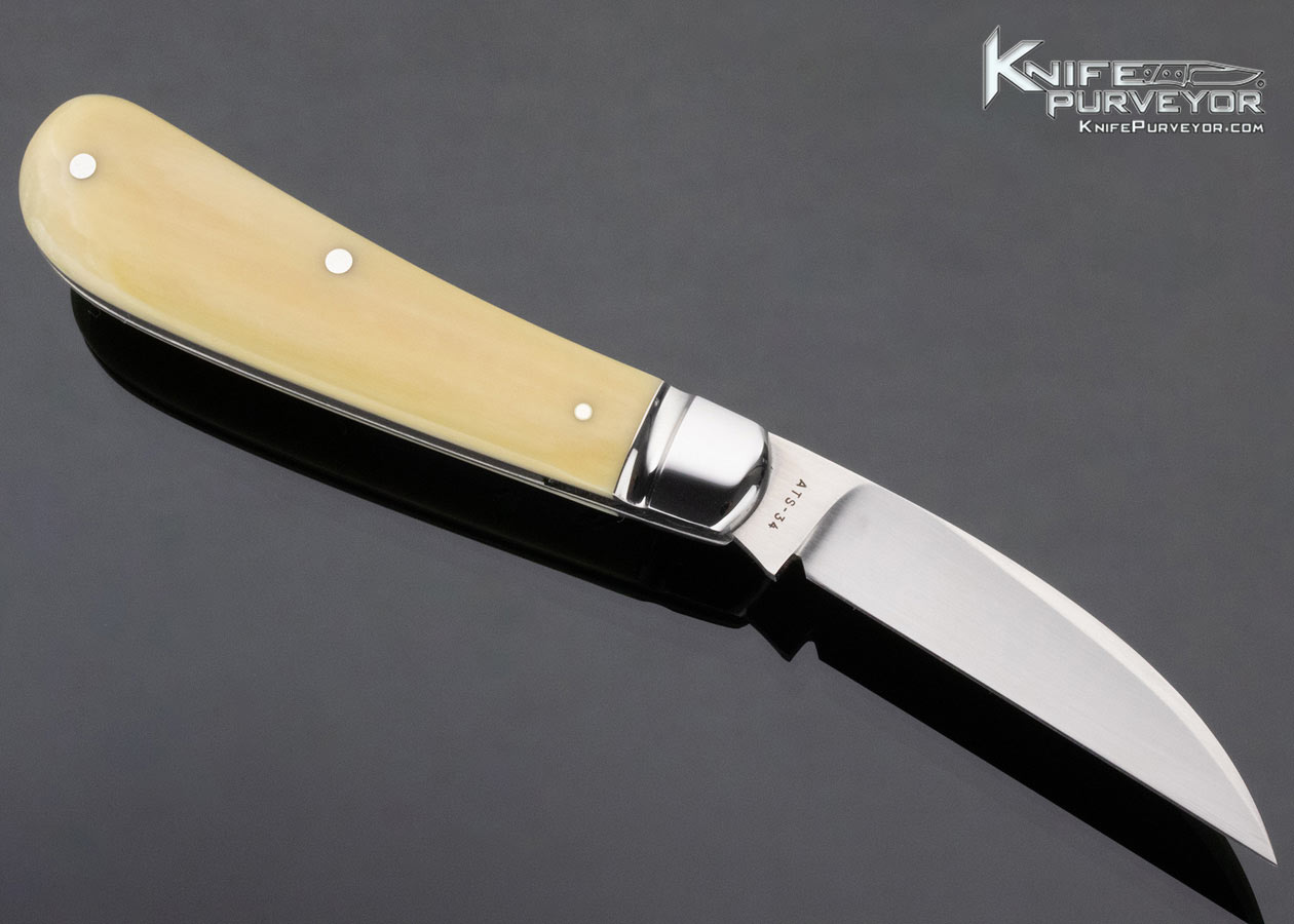 Tony Bose Custom Knife Goat Horn Swayback Jack Slipjoint - Image 3