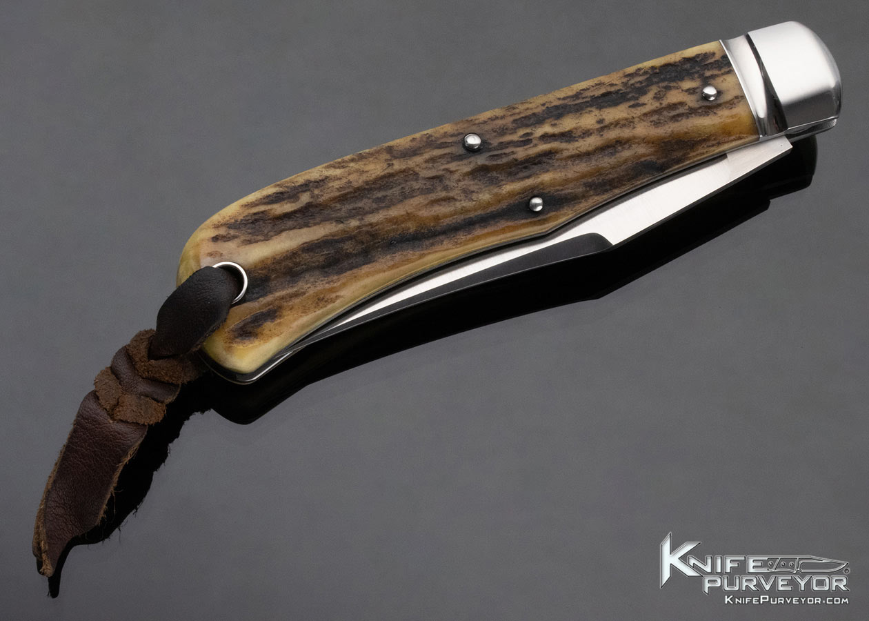 Tony Bose Custom Knife Stag Back Pocket Slipjoint - Image 5