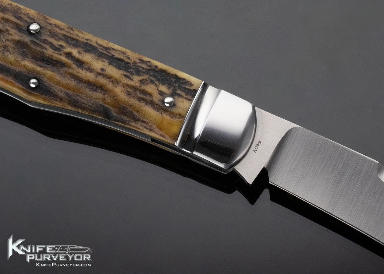 Tony Bose Custom Knife Stag Back Pocket Slipjoint - Image 4