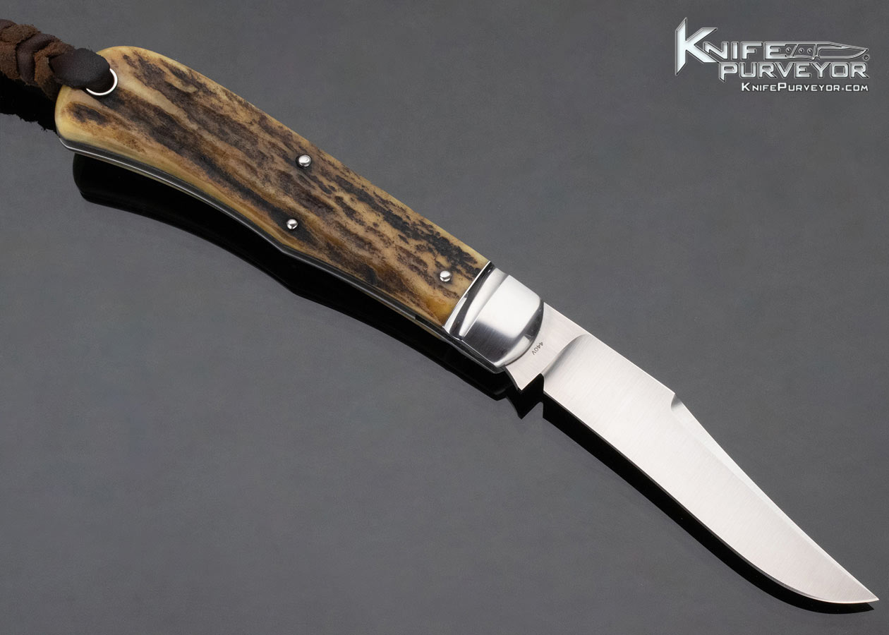 Tony Bose Custom Knife Stag Back Pocket Slipjoint - Image 3