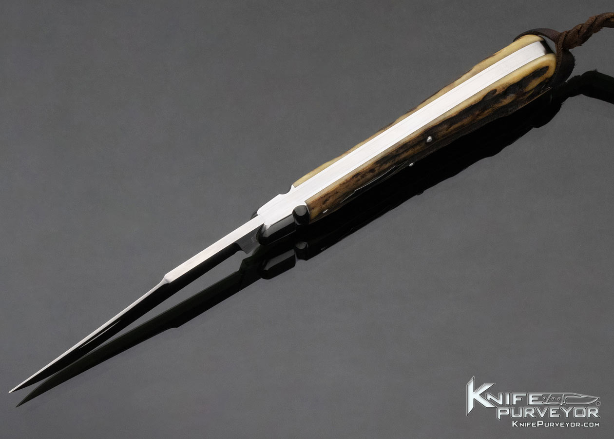 Tony Bose Custom Knife Stag Back Pocket Slipjoint - Image 6
