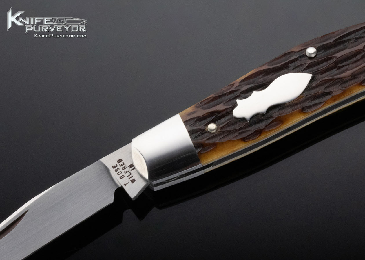 Tony Bose Custom Knife Two Blade Jigged Bone Slipjoint #2 - Knife