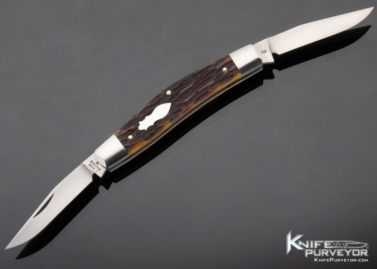 Tony Bose Custom Knife Two Blade Jigged Bone Slipjoint #2 - Knife