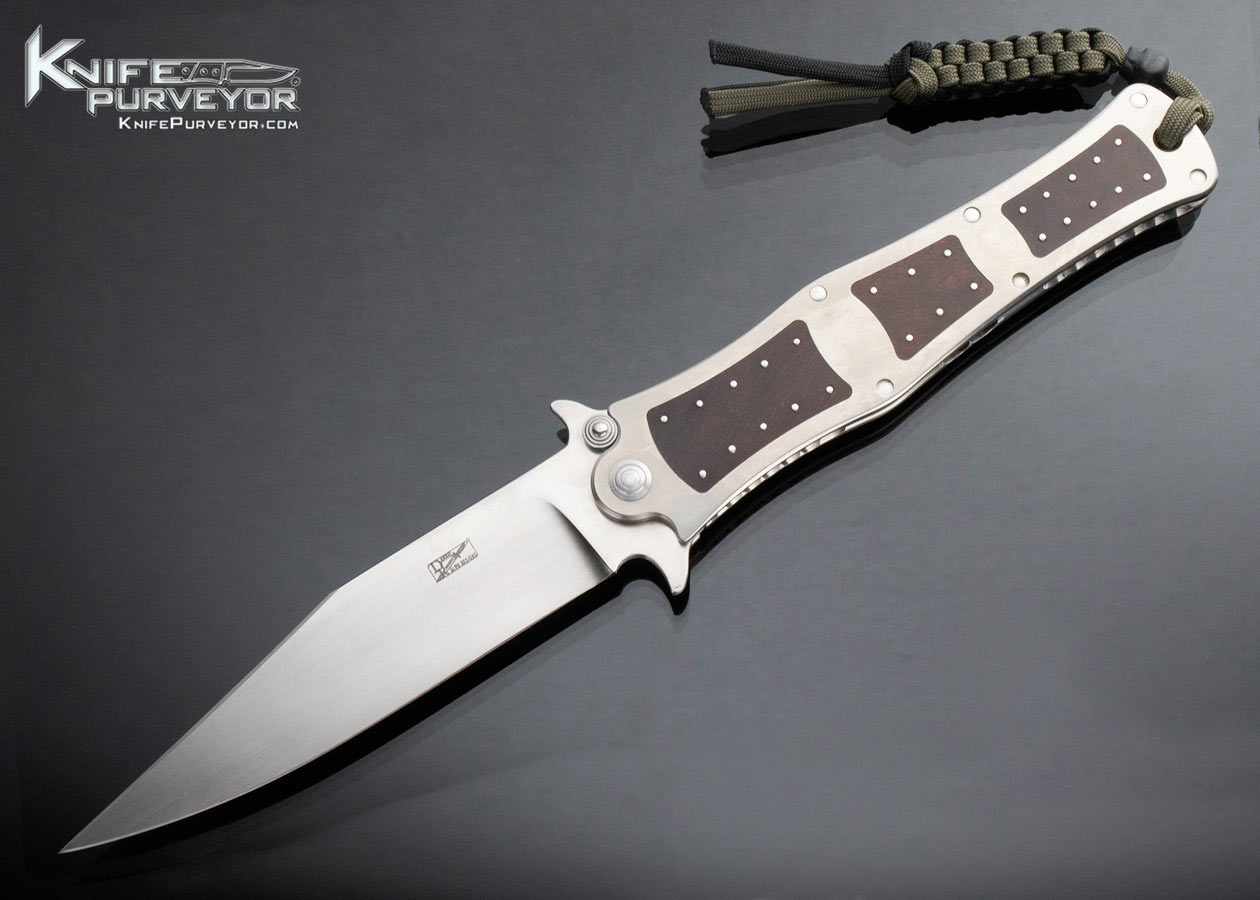 Darrel Ralph Custom Knife Pinned Desert Ironwood Mad Max Framelock