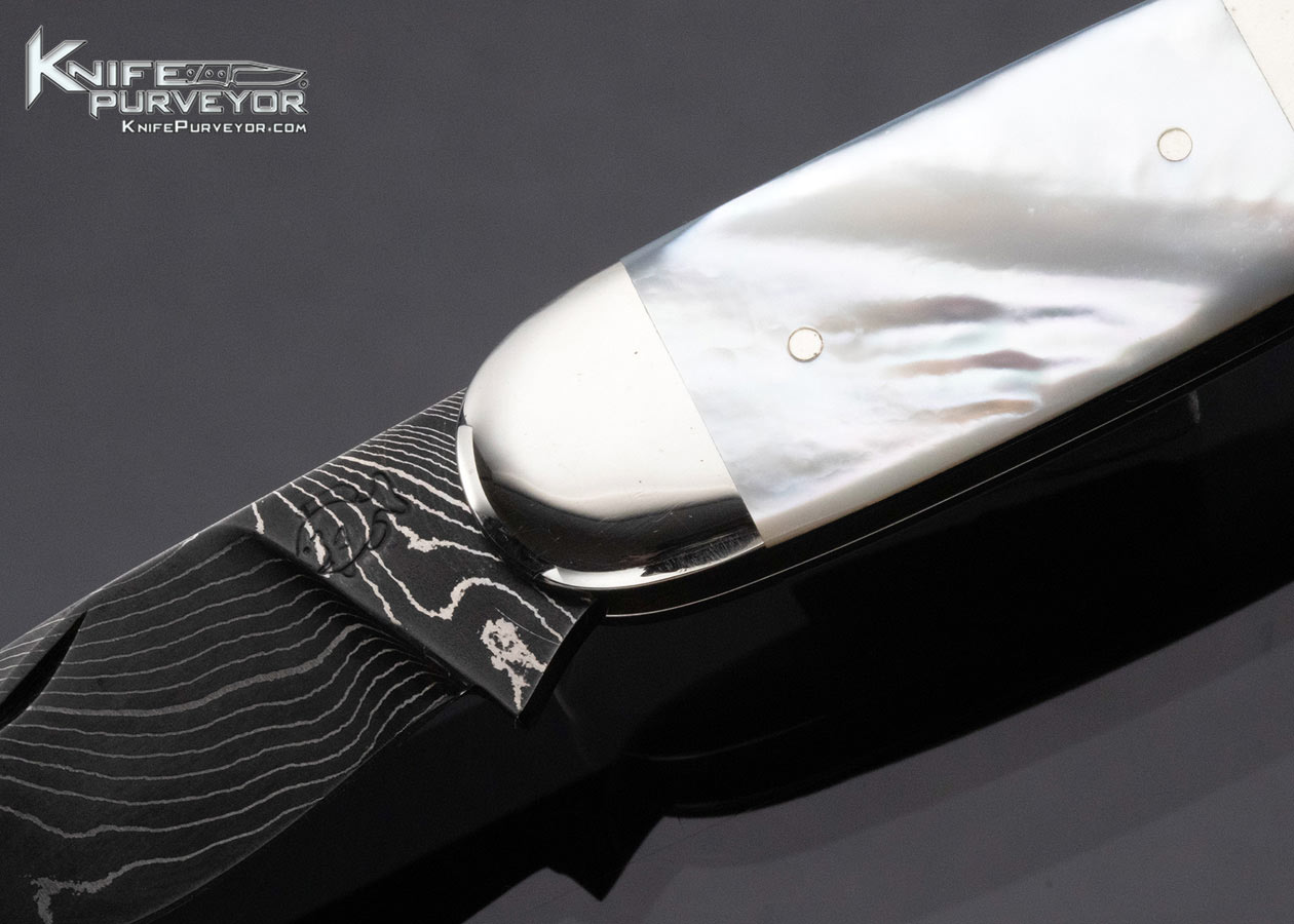 Don Hanson Custom Knife Damascus and Mother of Pearl 