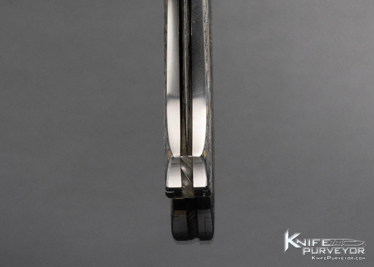Joe Kious Custom Knife Ray Cover Jr. Engraved Bulls and Bear Double Pocket Locket Automatic Lockback 15009