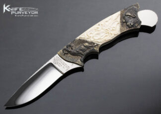Larry Hendricks Carved and Engraved Kangaroo Knife 13875