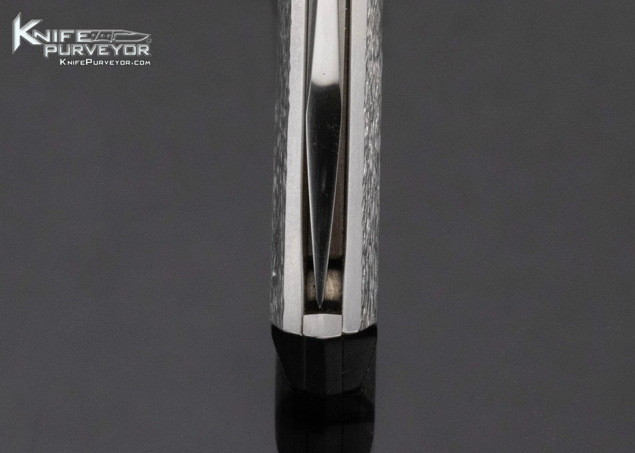 Mark Daley Custom Knife Fluted Hand Textured Steel Lockback - Image 7
