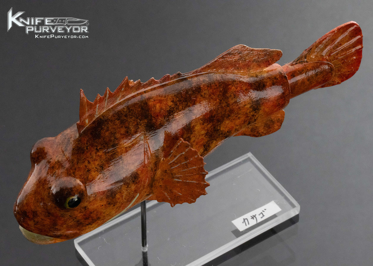 Tsuguo Kurosawa Custom Knife Orange Canary Rockfish Painted