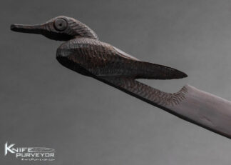 Carved Black Duck African Knife 14294