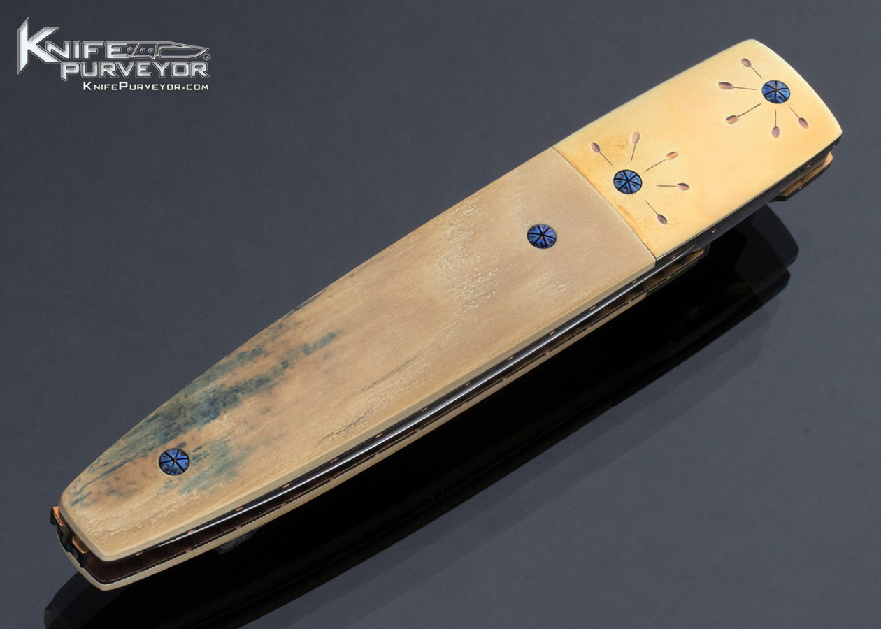 Jack Davenport Custom Knife Anodized Titanium and Mammoth Linerlock - Image 4