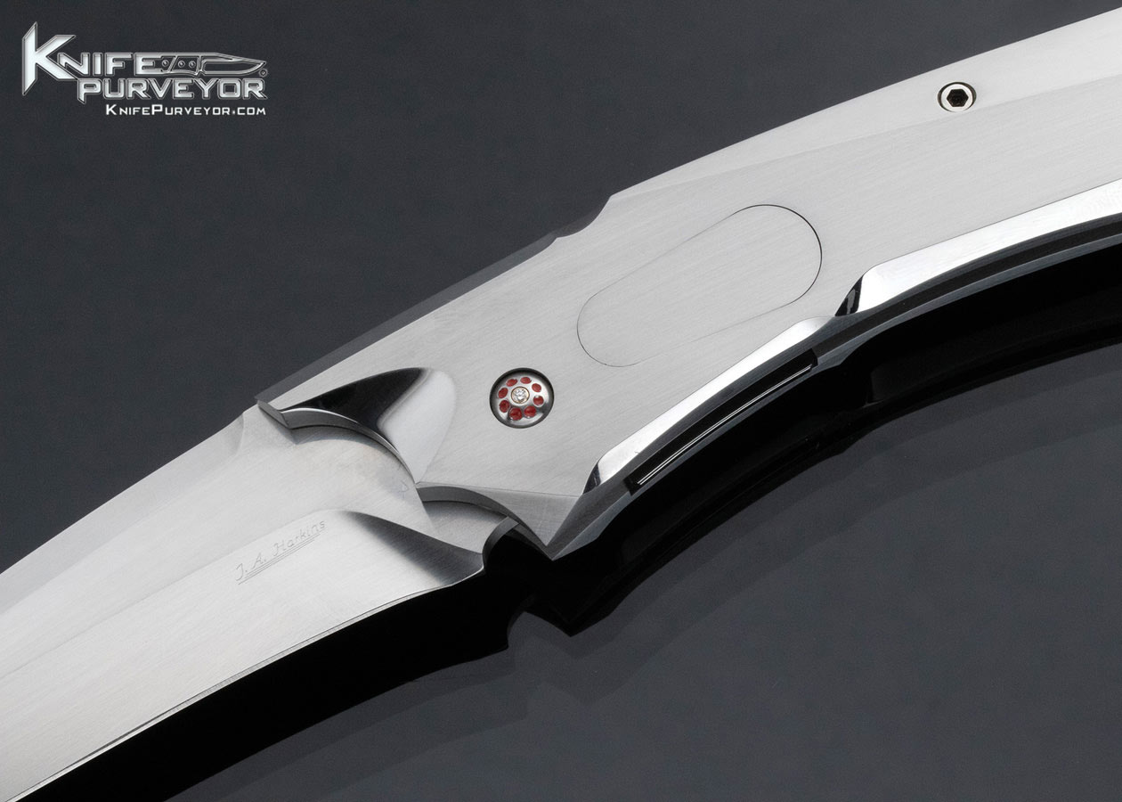 Jeff Harkins Custom Knife All Steel Alpha Automatic Linerlock - Image 2