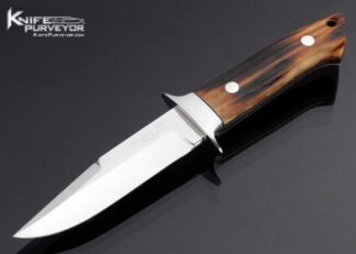 Joe-Cordova-Custom-Knife-Stag-Chute-Knife-with-Silver-Pins-16490