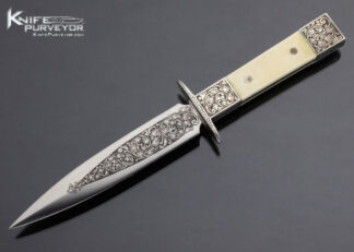 Lance Kelly Custom Knife Engraved Mammoth Dagger 13886