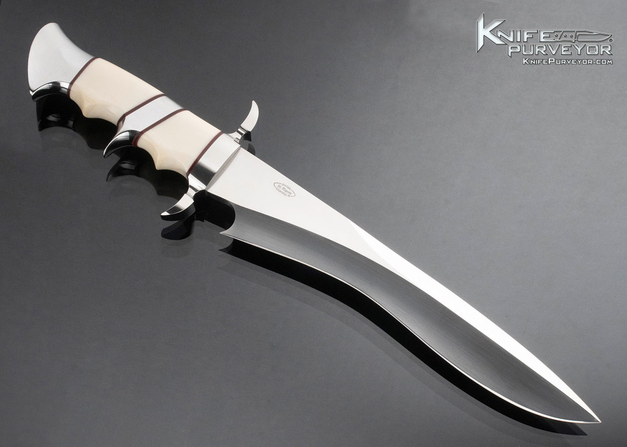 Willie Rigney Custom Knife Mammoth Recurved Subhilt Fighter - Image 2