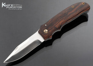 Juergen Schanz Custom Knife Desert Ironwood Folding New York Special Linerlock 16494