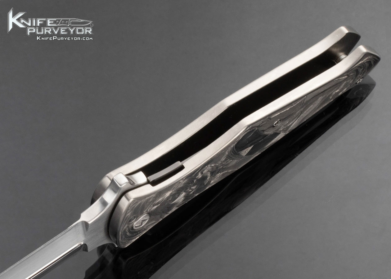 Jurgen Schanz Custom Knife Liner Lock Flipper Dagger Comic Book Hero Engraved by Anja Dammenhayn - Image 6