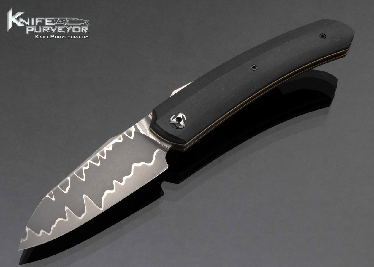 Olivier Skua Custom Knife Sole Authorship Damascus, PaperStone and Zurcuti Ardea S-Lock