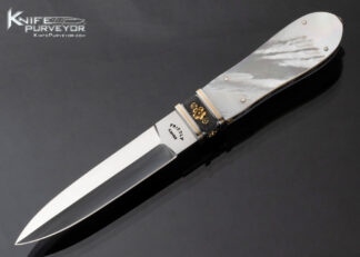 Dennis Friedly Custom Knife California Boot Dagger Engraved By Gil Rudolph 16517