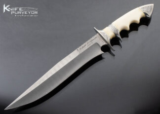 Friedrick Schneider B. Dahl Custom Knife Fixed Blade Sole Authorship Damascus Sub-Hilt Fighter 16632
