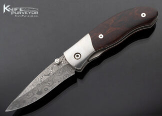 GTF Prototype Desert Ironwood and Damascus Linerlock 16674