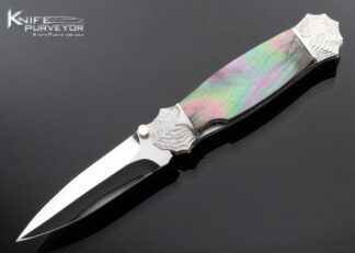 Koji Hara Custom Knife Black Lip Airstep Linerlock Dagger 18279