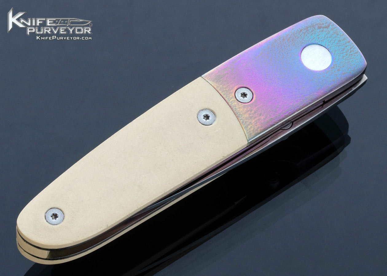 Benchmade Mel Pardue Design Anodized Titanium Bolsters and Paper Micarta Linerlock - Image 3
