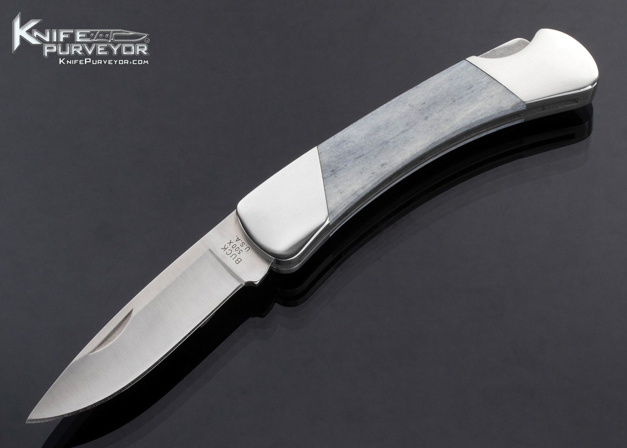 Buck Custom Knife Camel Bone Model 500X Lockback Folder 16776