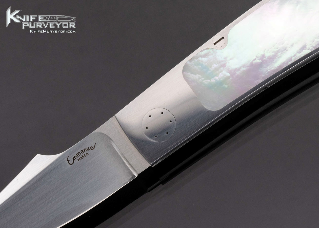 Emmanuel Esposito Custom Knife Mother of Pearl Prototype Tail Lock - Image 2