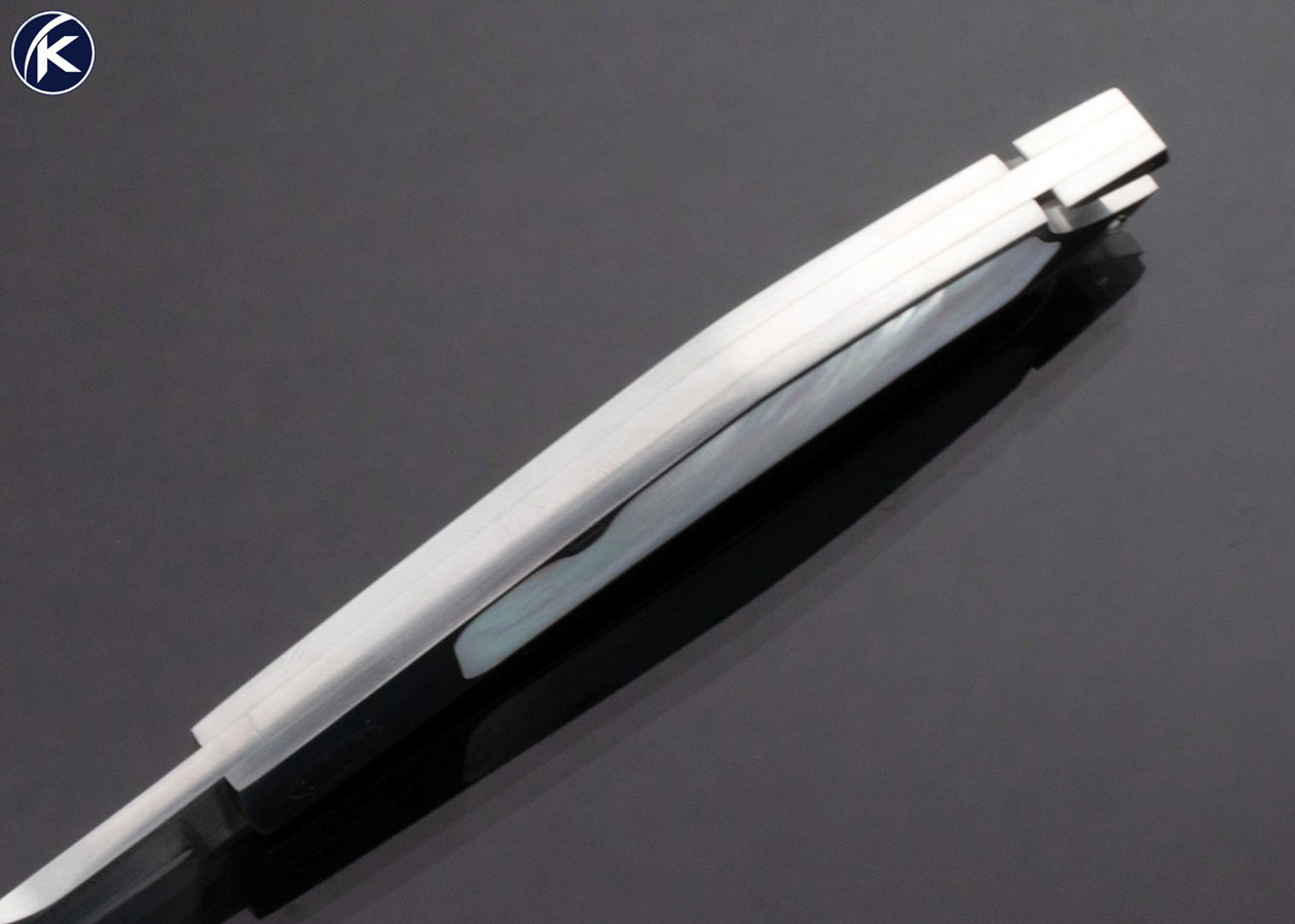 Emmanuel Esposito Custom Knife Mother of Pearl Prototype Tail Lock - Image 5