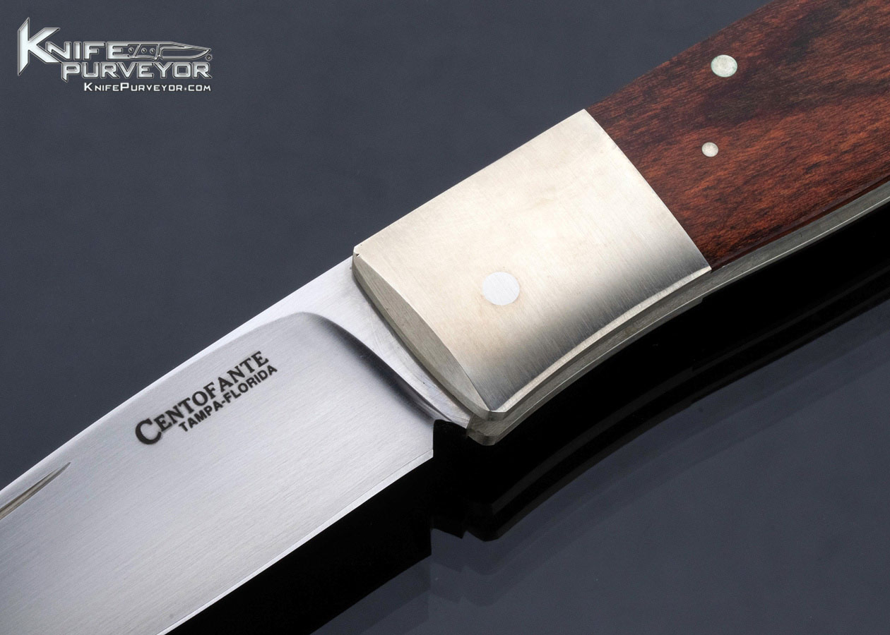 Frank Centofante Custom Knife Desert Ironwood Folding Knife 16704