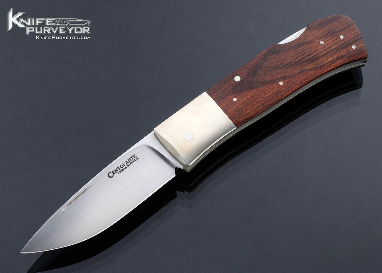 Frank Centofante Custom Knife Desert Ironwood Folding Knife 16704