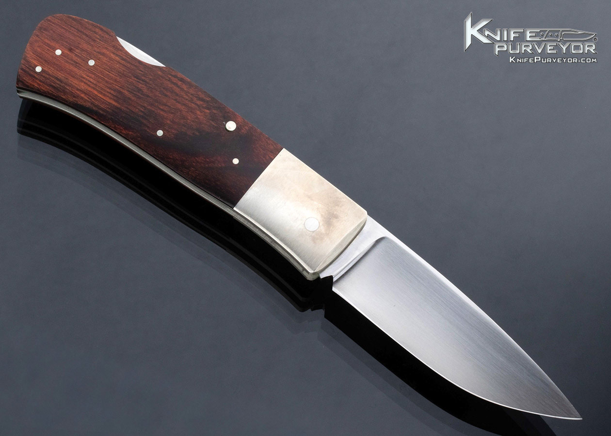 Frank Centofante Custom Knife Desert Ironwood Folding Knife - Image 4