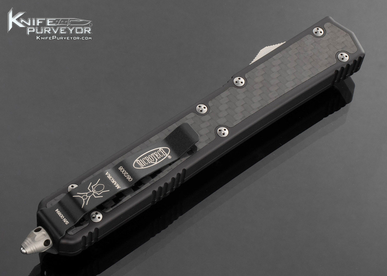 Microtech Custom Knife Makora II DLC Full Serrated 106-3 w Original Box - Image 2