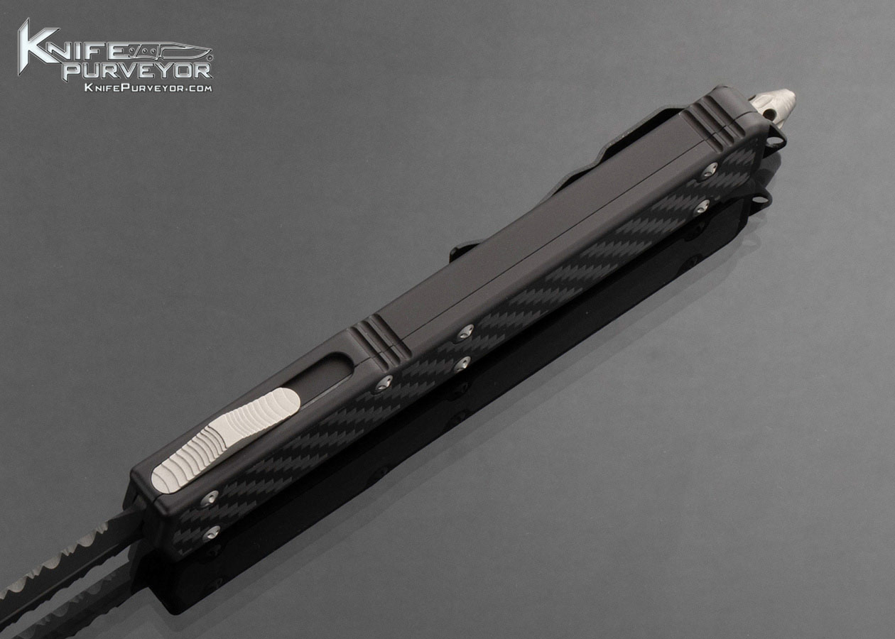 Microtech Custom Knife Makora II DLC Full Serrated 106-3 w Original Box - Image 4