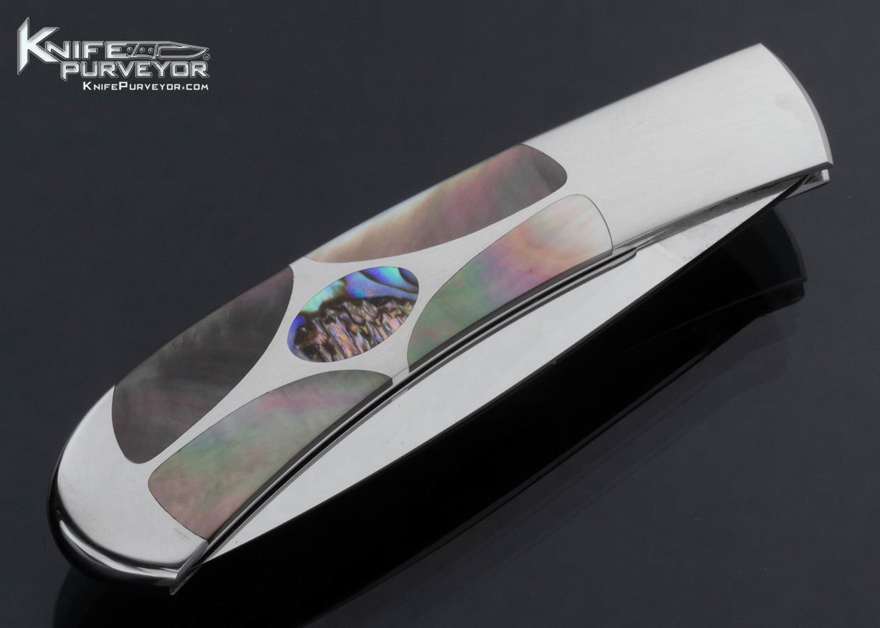 Scott Sawby Custom Knife Multi Pearl Stainless Steel Self Lock - Image 4