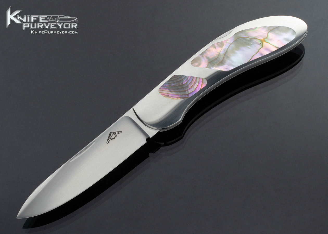 Warren Osborne Custom Knife Abalone Lockback Folder #007/1989 16648
