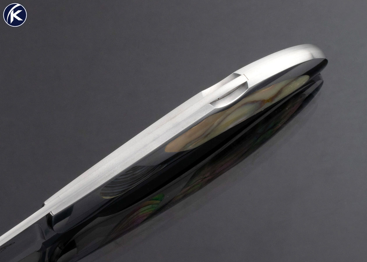 Warren Osborne Custom Knife Abalone Lockback Folder #007/1989 - Image 6