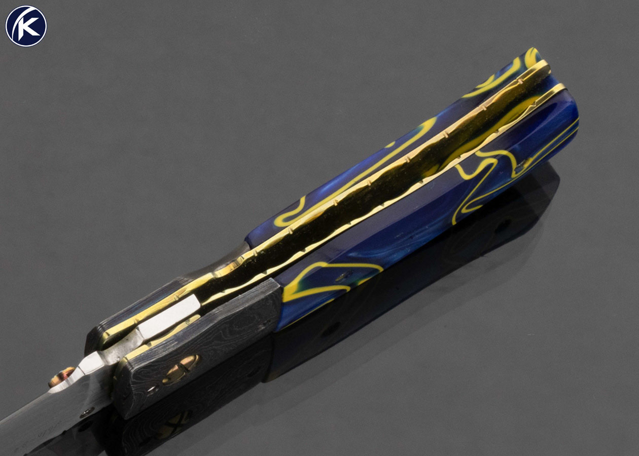 Bill King Custom Knife Kirinite and Anodized Titanium Linerlock - Image 5