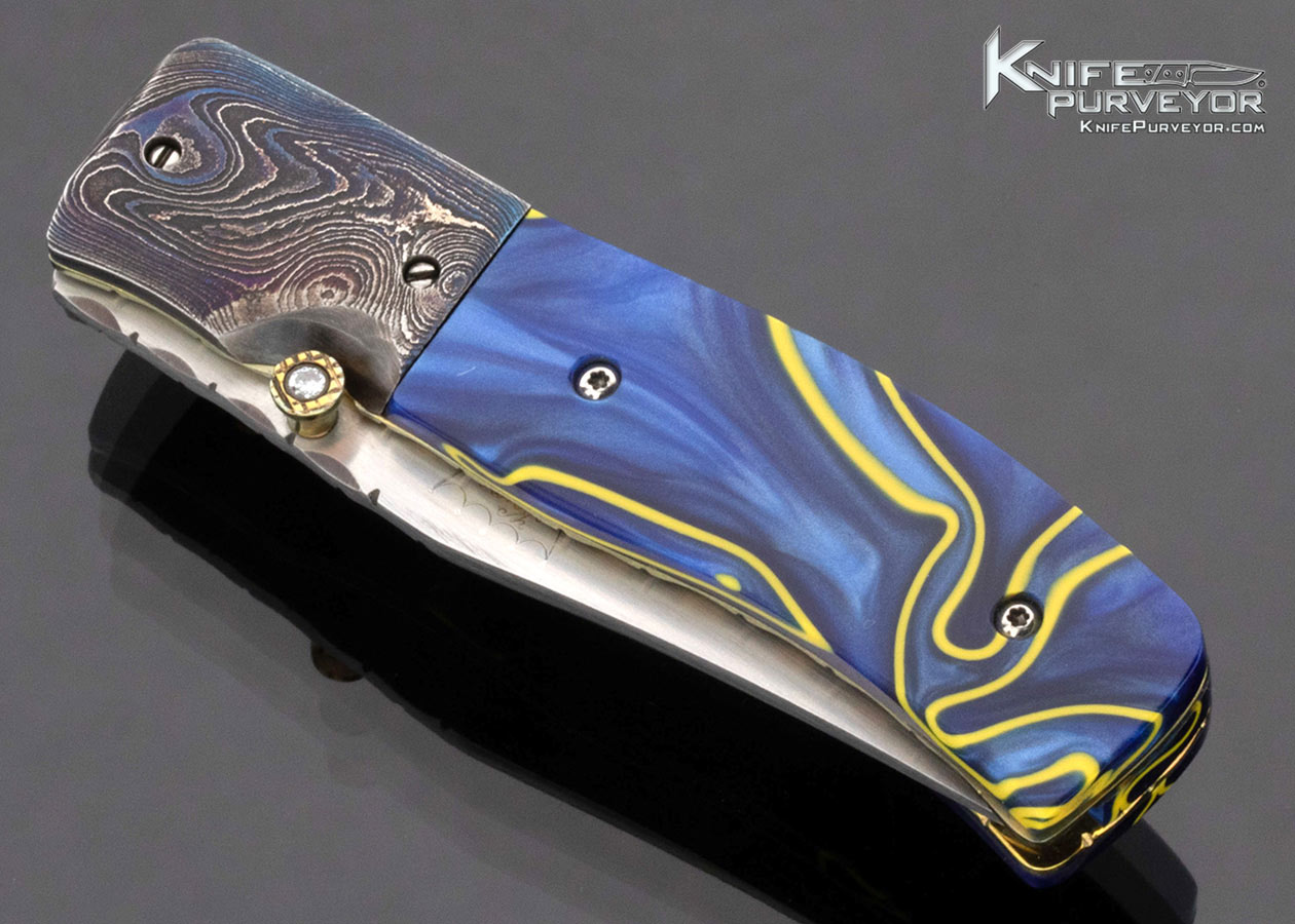 Bill King Custom Knife Kirinite and Anodized Titanium Linerlock - Image 2