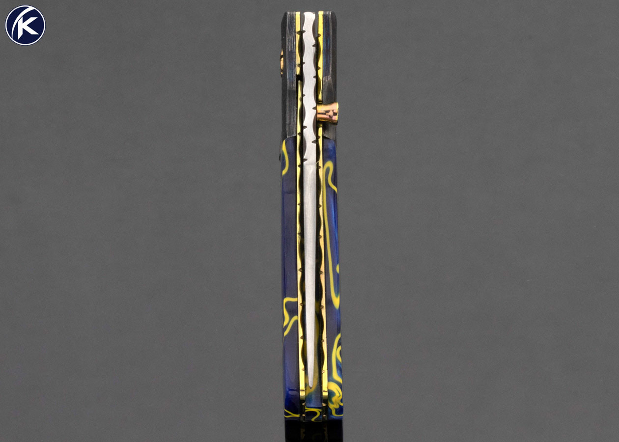 Bill King Custom Knife Kirinite and Anodized Titanium Linerlock - Image 6