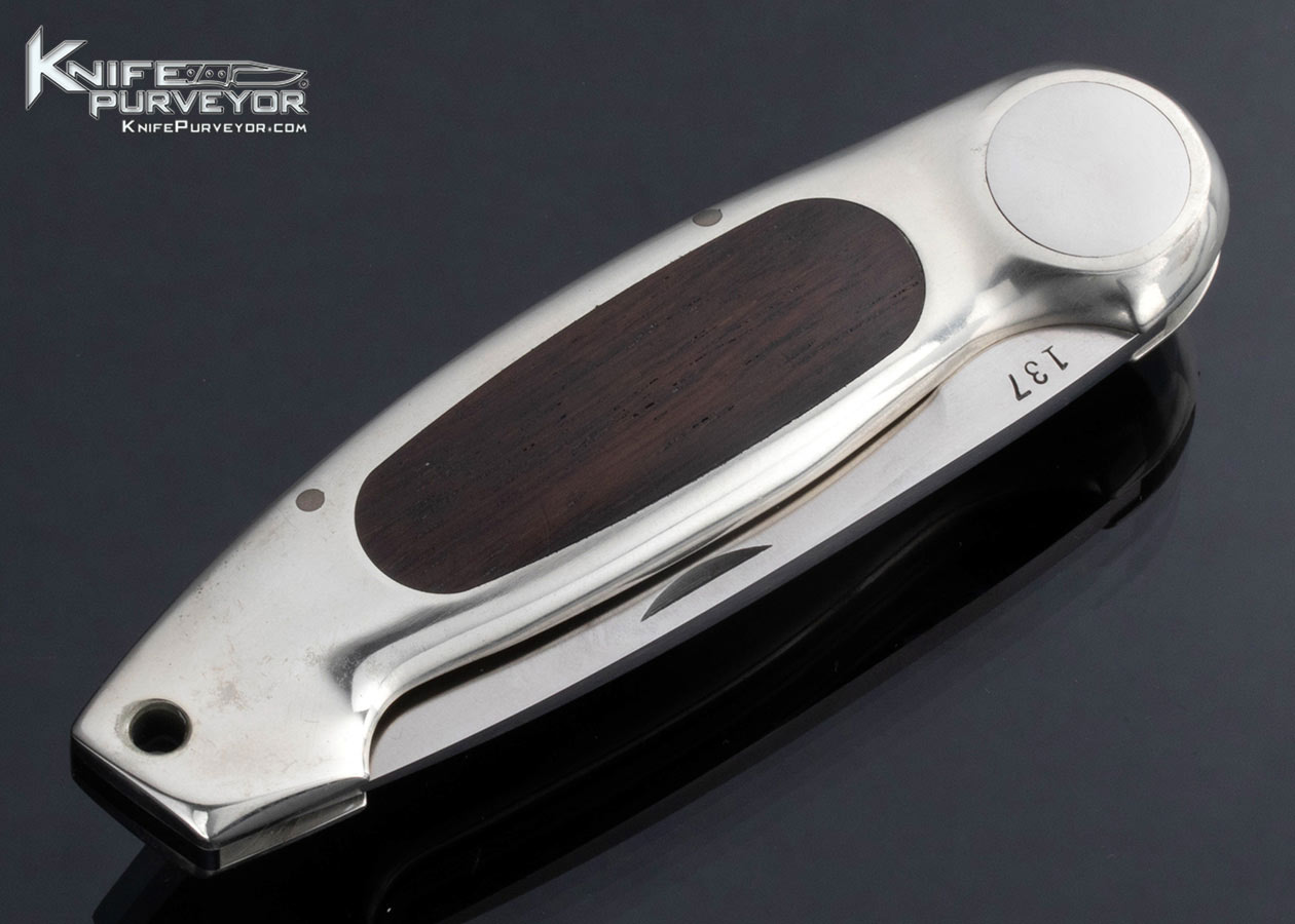 Jimmy Lile Custom Knife Rosewood Button Lock #137 - Image 3