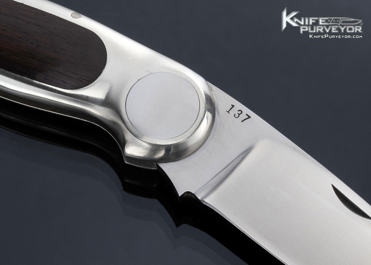 Jimmy Lile Custom Knife Rosewood Button Lock #137 - Image 5