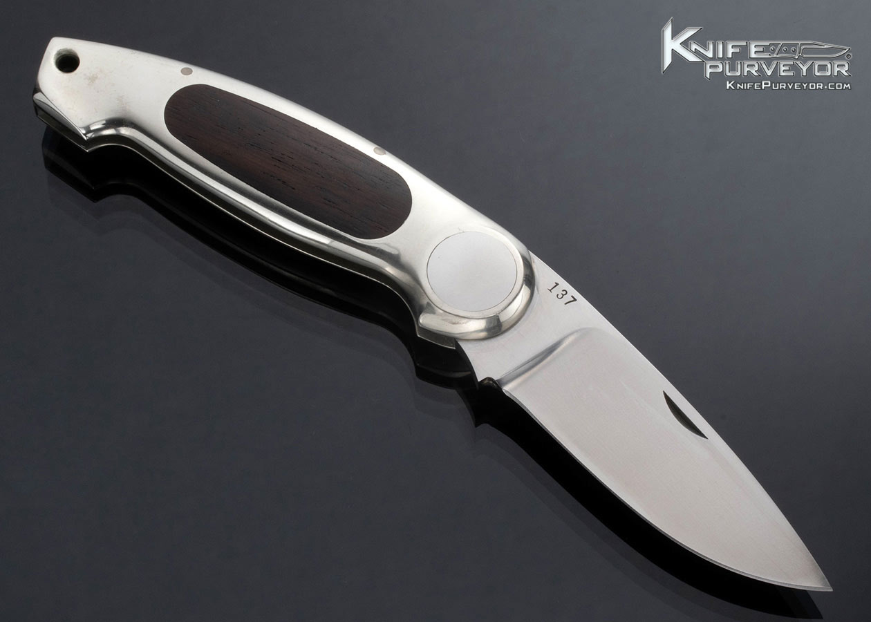 Jimmy Lile Custom Knife Rosewood Button Lock #137 - Image 4