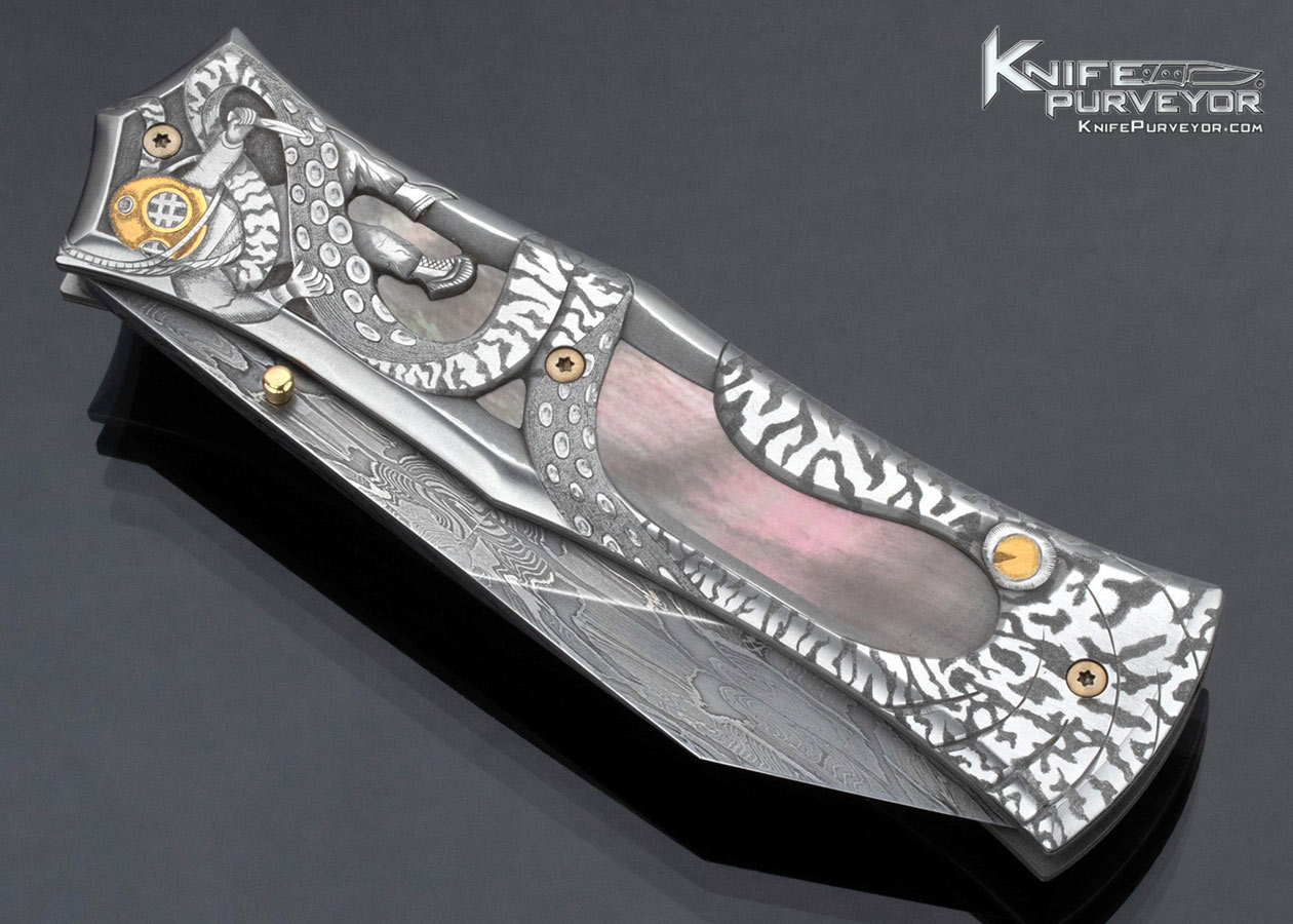 Jody Muller Custom Knife Sole Authorship Engraved Black Lip Pearl Linerlock - Image 6