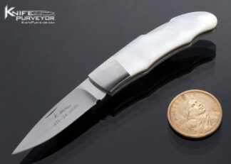 Koji Hara Custom Knife Mother of Pearl Lockback 18278