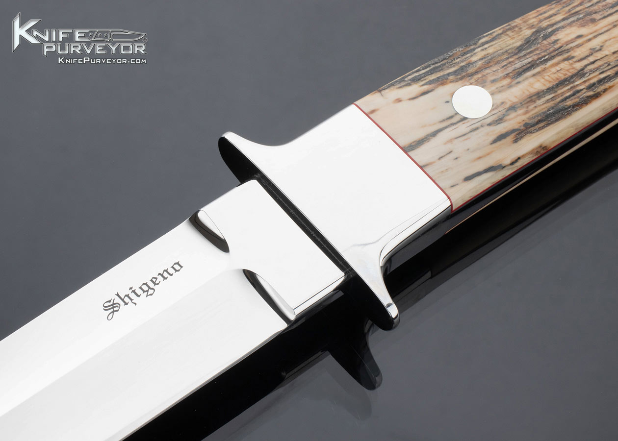 Mamoru Shigeno Custom Knife Bark Mammoth "Bob Loveless" Fighter - Image 2