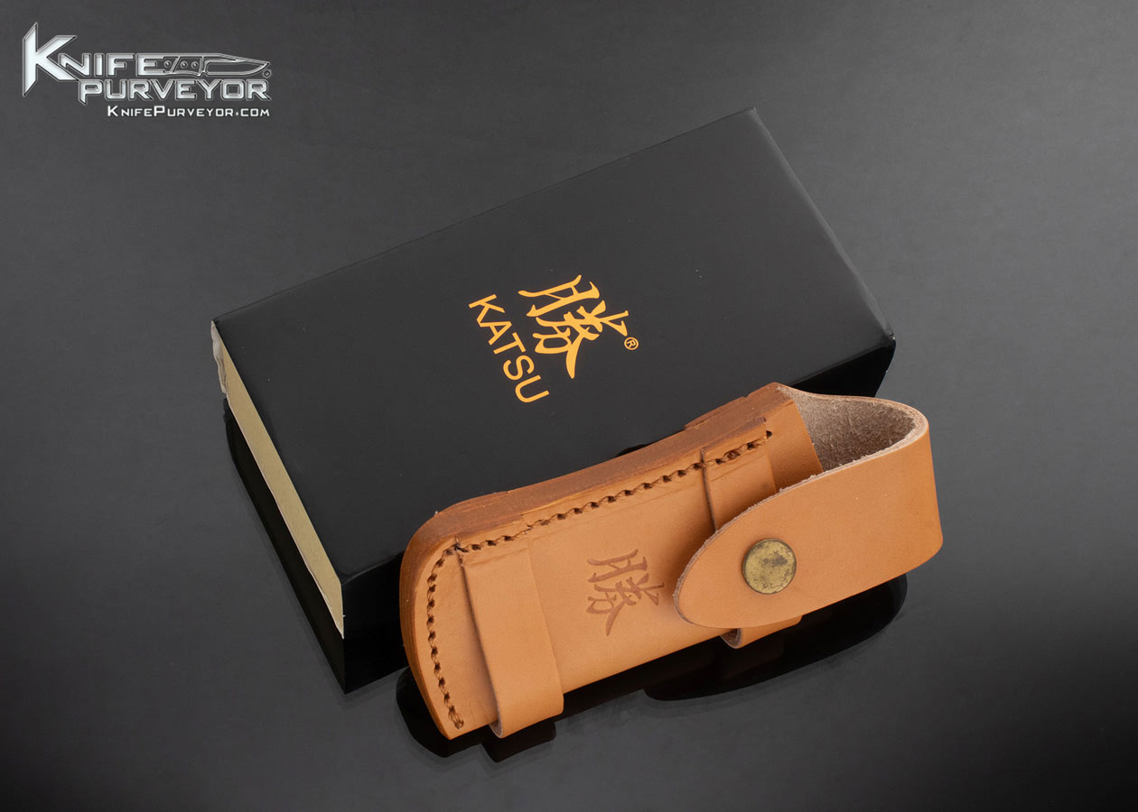 Michael Emler Custom Knife Titanium Bolster Lock with White Storm Fat Carbon Fiber Scales 16877